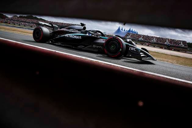 F1 - BRITISH GRAND PRIX 2025 63 RUSSELL George (gbr), Mercedes AMG F1 Team W16, action during the Formula 1 Qatar Airways British Grand Prix 2025, 12th round of the 2025 FIA Formula One World Championship, WM, Weltmeisterschaft from July 4 to 6, 2025 on the Silverstone Circuit, in Silverstone, United Kingdom - SilverstoneUnited Kingdom  Copyright: xEricxAlonsox