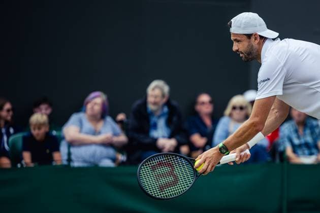 Wimbledon Championships 2025 05 Jul 2025 Grigor DIMITROV in action at the Wimbledon Championships 2025 AELTC London Church Road, Wimbledon, London, United Kingdom Wimbledon England, UK NEWSPAPERS OUT Copyright: xImmyxThompson-Bland IPSxPhotoxAgencyx