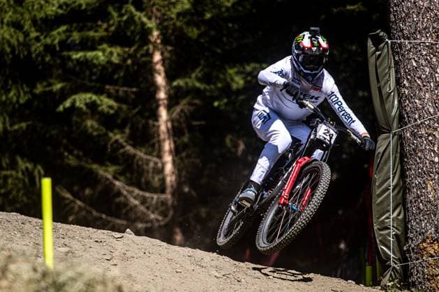 Whoop Downhill Worldcup La Thuile STEVENS-MCNAB Lachlan * TREK FACTORY RACING DHat Whoop Downhill Worldcup La Thuile, 05.07.2025,in La Thuile,ITA Foto: Sebastian Sternemann