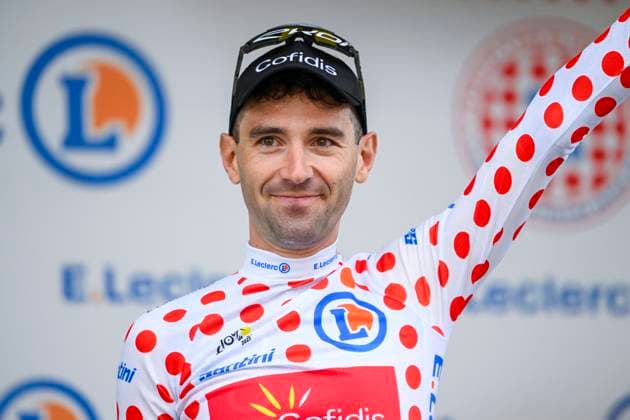 Tour de France 2025 Stage 1 LILLE METROPOLE, FRANCE - JULY 05 : Thomas Benjamin (BEL) of Cofidis on the podium with the dotted jersey during stage 1 of the 112th edition of Tour de France an UCI World Tour 2.UWT cycling road race stage for Men Elite of 185 km with start in Lille Metropole and finish in Lille Metropole on July 5, 2025 in Lille Metropole, France, 05 07 2025 ( Motordriver Kenny Verfaillie - Lille Metropole France  Copyright: xVincentxKalutx