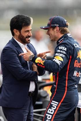 F1 - BRITISH GRAND PRIX 2025 BEN SULAYEM Mohammed (uae), President of the FIA, portrait, VERSTAPPEN Max (ned), Red Bull Racing RB21, portrait during the Formula 1 Qatar Airways British Grand Prix 2025, 12th round of the 2025 FIA Formula One World Championship, WM, Weltmeisterschaft from July 4 to 6, 2025 on the Silverstone Circuit, in Silverstone, United Kingdom - SilverstoneUnited Kingdom Copyright: xDPPIx