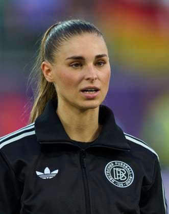Jule Brand, 22 of Team Germany in the football UEFA Women EURO 2025 match GERMANY - POLAND 2-0 in Season 2025 2026 at July 4, 2025 in St.Gallen, Switzerland.