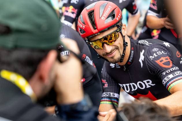 TOUR DE FRANCE 2025 PHOTOPQR VOIX DU NORD PASCAL BONNIERE ; 05 07 2025 ; LILLE 05.07.2025 grand depart de Lille pour le tour de France 2025 depuis l esplanade , Julian Alaphilippe . Photo Pascal Bonniere La voix Du Nord- French cycling race Tour de France 2024 takes place in july 2025 HAUTS DE FRANCE France  Copyright: xPHOTOPQR VOIXxDUxNORD MAXPPPxPASCALxBONNIEREx 20250705VDN0412 20250705VDN0412