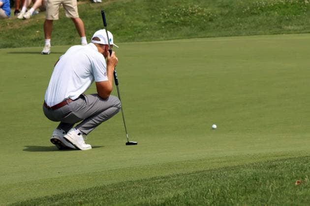 BMW International Open, Eichenried, 05.07.2025 Golf, BMW International Open, Eichenried, 05.07.2025, Tag 3 Bild: Matti, Schmid (GER) vor Putt Copyright: xBEAUTIFULxSPORTS NilsxKoepkex