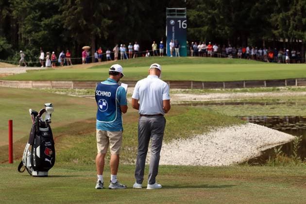 BMW International Open, Eichenried, 05.07.2025 Golf, BMW International Open, Eichenried, 05.07.2025, Tag 3 Bild: Matti, Schmid (GER) beim Strafschlag vor 16. Grün Copyright: xBEAUTIFULxSPORTS NilsxKoepkex
