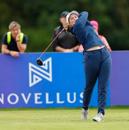 5th July 2025; The O& x2019;Meara Course at Carton House, Maynooth, County Kildare, Ireland; KPMG Womens Irish Open Golf, Round 3; Lottie Woad of England tees off on the 17th hole  ActionPlus12810140 PeterxFitzpatrick
