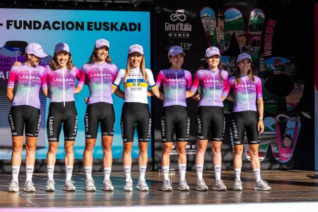 CICLISMO - Giro d Italia - Giro d Italia Women - Team Presentation Laboral Kutxa Fundacion Euskadi during Giro d Italia Women - Team Presentation, Giro d Italia race in Bergamo, Italy, July 05 2025 Bergamo Italy  Copyright: xIPAxSport ABACAx