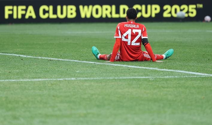 (250706) -- ATLANTA, July 6, 2025 -- Jamal Musiala of FC Bayern Munich is seen during the quarterfinal match between Paris Saint-Germain (FRA) and FC Bayern Munich (GER) at the FIFA Club World Cup 2025 at the Mercedes-Benz Stadium, Atlanta, Georgia, the United States, July 5, 2025. ) (SP)U.S.-ATLANTA-FOOTBALL-FIFA CLUB WORLD CUP-QUARTERFINALS-PARIS SAINT-GERMAIN VS FC BAYERN MUNICH LixMing 
