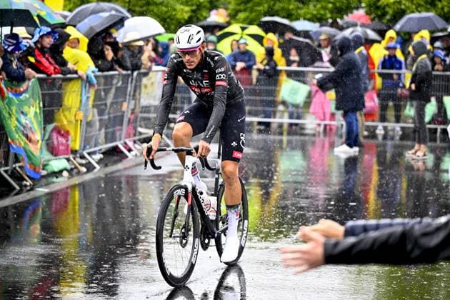 German Nils Politt of UAE Team Emirates pictured at the start of the second stage of the 2025 Tour de France cycling race, from Lauwin-Planque to Boulogne-sur-Mer (212 km), on Sunday 06 July 2025 in France. The 112th edition of the Tour de France starts on Saturday 5 July in Lille, and will finish in Paris on the 27th of July. JASPERxJACOBS  x128531594x