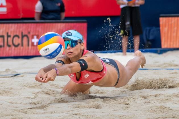 RECORD DATE NOT STATED Beach Pro Tour - Elite 16 Gstaad, 06.07.2025 Leona Kernen ( SUI ); Beach Pro Tour - Elite 16 Gstaad am 06.07.2025 Copyright: xBEAUTIFULxSPORTS PeterxWeberx