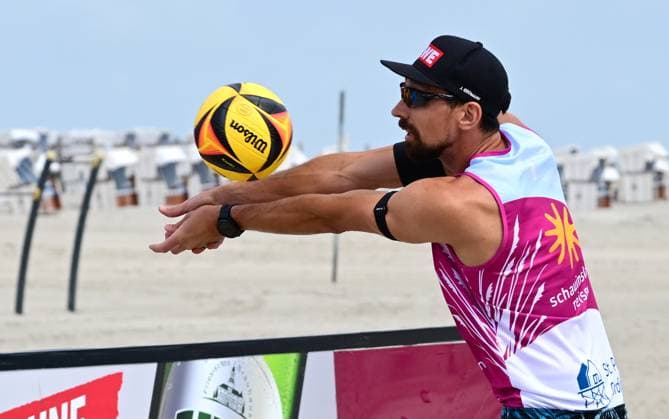 Beachvollyball I Herren I Damen I Halbfinale I National l St. Peter Ording I Strand I Sandbank I Festival Charakter I SPO I 06.07.2025 I Erdmann Jonathan (1. Beachclub Kiel) , Rock the Beach - die Nationale Beach-Vollyball Serie mit Festival-Charakter auf der Sandbank Strand in Ording vom 04.07. - 06.07.2025 , Qualifikation zur Deutschen Meisterschaft , Ording Sandbank Schleswig-Holstein Deutschland