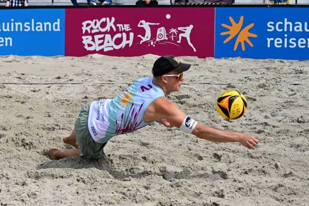 Beachvollyball I Herren I Damen I Halbfinale I National l St. Peter Ording I Strand I Sandbank I Festival Charakter I SPO I 06.07.2025 I Wolf Georg (Eintracht Spontent) , Rock the Beach - die Nationale Beach-Vollyball Serie mit Festival-Charakter auf der Sandbank Strand in Ording vom 04.07. - 06.07.2025 , Qualifikation zur Deutschen Meisterschaft , Ording Sandbank Schleswig-Holstein Deutschland