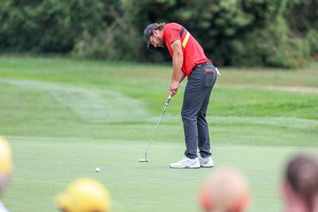 Amateur Tim Wiedemeyer (GER) beim Putten, 36. BMW International Open 2025, Golf, DP World Tour, Herren, Finale, 06.07.2025 Eichenried Bayern Deutschland