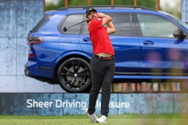 Amateur Tim Wiedemeyer (GER) am Abschlag,Tee, 36. BMW International Open 2025, Golf, DP World Tour, Herren, Finale, 06.07.2025 Eichenried Bayern Deutschland