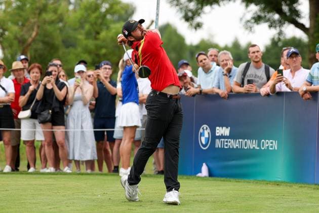 Amateur Tim Wiedemeyer (GER) am Abschlag,Tee, 36. BMW International Open 2025, Golf, DP World Tour, Herren, Finale, 06.07.2025 Eichenried Bayern Deutschland