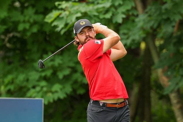 Amateur Tim Wiedemeyer (GER) am Abschlag,Tee, 36. BMW International Open 2025, Golf, DP World Tour, Herren, Finale, 06.07.2025 Eichenried Bayern Deutschland