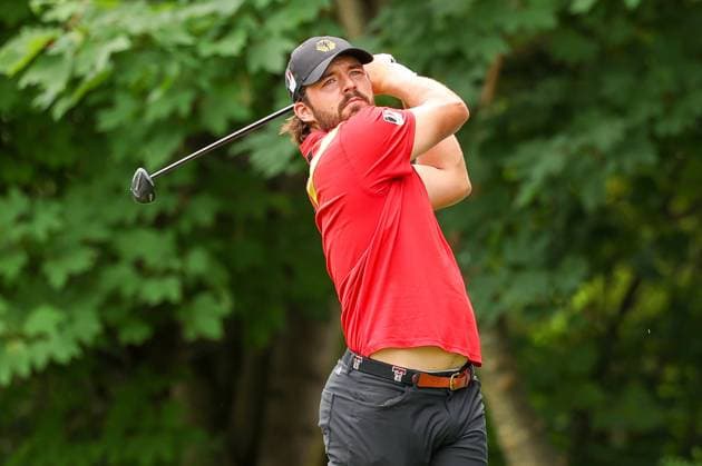 Amateur Tim Wiedemeyer (GER) am Abschlag,Tee, 36. BMW International Open 2025, Golf, DP World Tour, Herren, Finale, 06.07.2025 Eichenried Bayern Deutschland