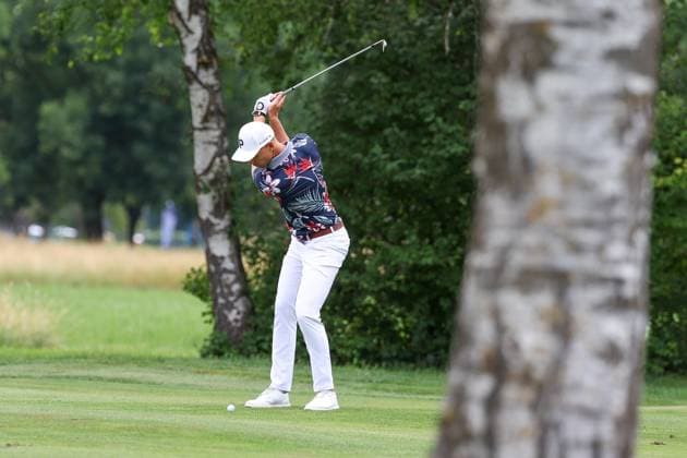 Matti Schmid (GER) auf dem Fairway, 36. BMW International Open 2025, Golf, DP World Tour, Herren, Finale, 06.07.2025 Eichenried Bayern Deutschland