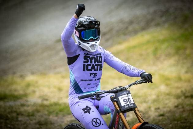 Whoop Downhill Worldcup La Thuile HOFMANN Nina SANTA CRUZ SYNDICATEat Whoop Downhill Worldcup La Thuile, 06.07.2025,in La Thuile,ITA Foto: Sebastian Sternemann