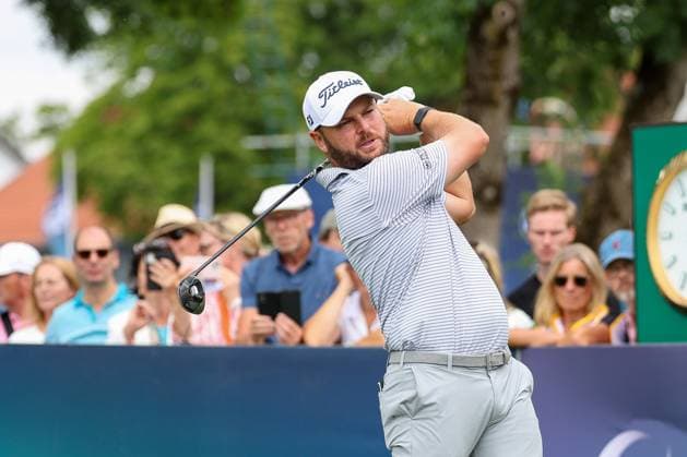 Jordan Smith (ENG) am Abschlag,Tee 10, 36. BMW International Open 2025, Golf, DP World Tour, Herren, Finale, 06.07.2025 Eichenried Bayern Deutschland
