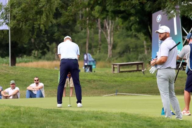 BMW International Open, Eichenried, 06.07.2025 Golf, BMW International Open, Eichenried, 06.07.2025, Tag 4 Bild: Daniel, Brown (ENG) und rechts Jordan, Smith (ENG) Copyright: xBEAUTIFULxSPORTS NilsxKoepkex