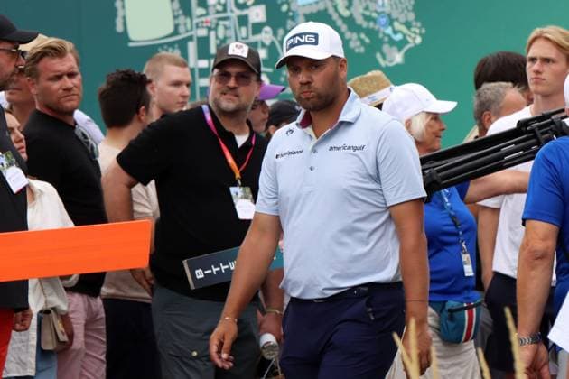 BMW International Open, Eichenried, 06.07.2025 Golf, BMW International Open, Eichenried, 06.07.2025, Tag 4 Bild: Daniel, Brown (ENG) mit kritischem Blick Copyright: xBEAUTIFULxSPORTS NilsxKoepkex