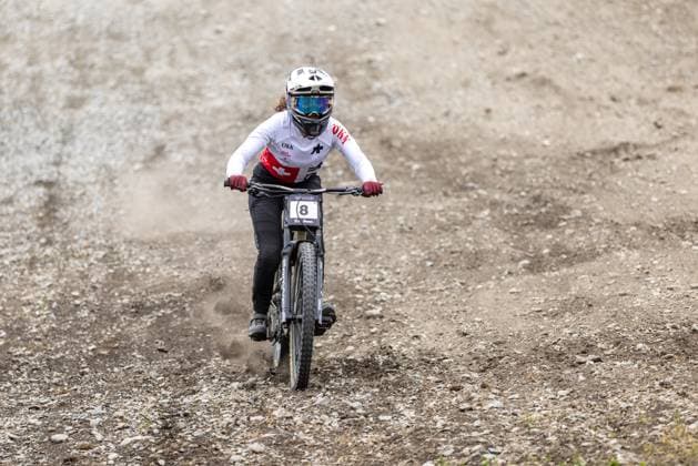 Whoop Downhill Worldcup La Thuile NEF Gianna at Whoop Downhill Worldcup La Thuile, 06.07.2025,in La Thuile,ITA Foto: Sebastian Sternemann