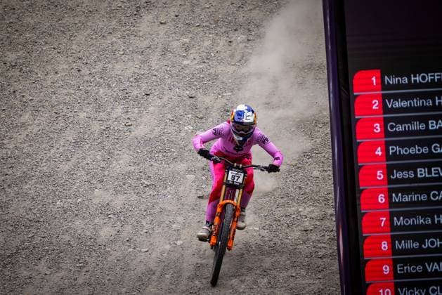 Whoop Downhill Worldcup La Thuile SEAGRAVE Tahnee ORBEA FMD RACINGat Whoop Downhill Worldcup La Thuile, 06.07.2025,in La Thuile,ITA Foto: Sebastian Sternemann