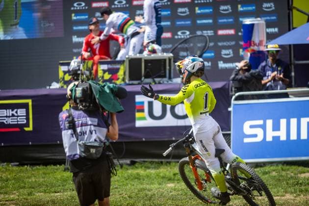 Whoop Downhill Worldcup La Thuile GOLDSTONE Jackson * SANTA CRUZ SYNDICATEat Whoop Downhill Worldcup La Thuile, 06.07.2025,in La Thuile,ITA Foto: Sebastian Sternemann