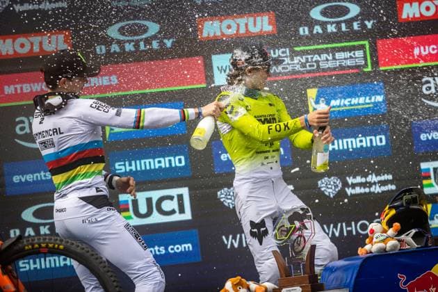 Whoop Downhill Worldcup La Thuile GOLDSTONE Jackson * SANTA CRUZ SYNDICATEat Whoop Downhill Worldcup La Thuile, 06.07.2025,in La Thuile,ITA Foto: Sebastian Sternemann