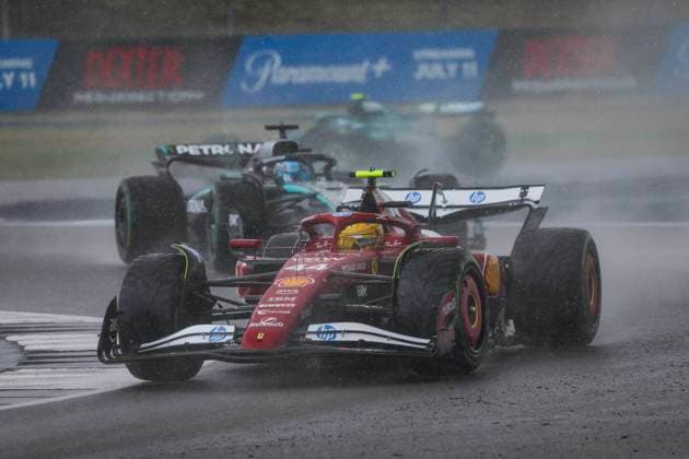 F1 - BRITISH GRAND PRIX 2025 44 HAMILTON Lewis (gbr), Scuderia Ferrari SF-25, action during the Formula 1 Qatar Airways British Grand Prix 2025, 12th round of the 2025 FIA Formula One World Championship, WM, Weltmeisterschaft from July 4 to 6, 2025 on the Silverstone Circuit, in Silverstone, United Kingdom - SilverstoneUnited Kingdom  Copyright: xFLORENTxGOODENx
