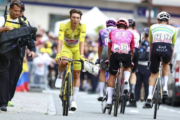 Belgian Jasper Philipsen of Alpecin-Deceuninck pictured after the second stage of the 2025 Tour de France cycling race, from Lauwin-Planque to Boulogne-sur-Mer (212 km), on Sunday 06 July 2025 in France. The 112th edition of the Tour de France starts on Saturday 5 July in Lille, and will finish in Paris on the 27th of July. DAVIDxPINTENS  x128547628x