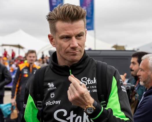 6th July 2025; Silverstone Circuit, Northamptonshire, England; Formula 1 2025 Qatar Airways British F1 Grand Prix; Race Day; Stake F1 Team Kick Sauber driver Nico Hulkenberg arrives at the paddock  ActionPlus12810638 TimxWilliams