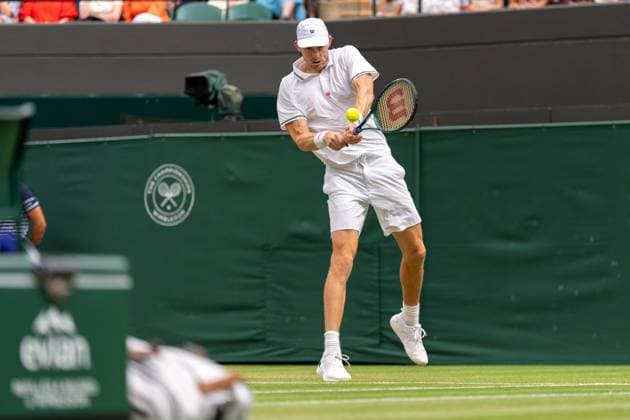 2025-07-06 The Championships Wimbledon 2025 LONDON, UNITED KINGDOM - JULY 6: Nicolas Jarry of Chile during Day Seven of The Championships Wimbledon 2025 at All England Lawn Tennis and Croquet Club on July 6, 2025 in London, United Kingdom. (Photo by Marleen Fouchier BSR Agency) London United Kingdom Content not available for redistribution in The Netherlands directly or indirectly through any third parties. Copyright: xBSRxAgencyx
