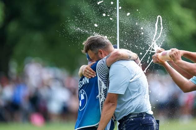 Golf DP World Tour European Tour Tag 4 Finaltag BMW International Open 2025 am 06.07.2025 im Golf Club Eichenried Daniel Brown ( England ) gewinnt die BMW International Open 2025