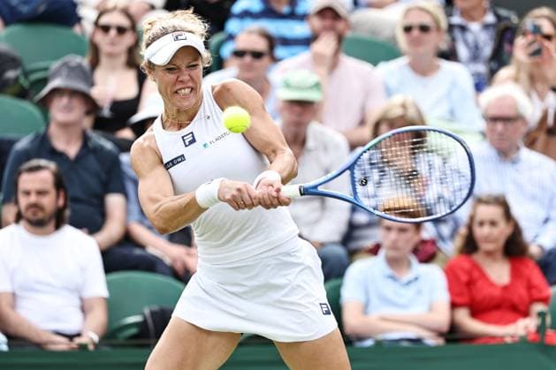 Laura Siegemund, GER, during fourth round of 2025 All England Lawn Tennis Championships at Wimbledon, womens singles, London, 06 07 2025; -