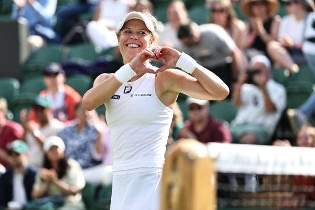 Laura Siegemund, GER, after fourth round of 2025 All England Lawn Tennis Championships at Wimbledon, womens singles, London, 06 07 2025; -