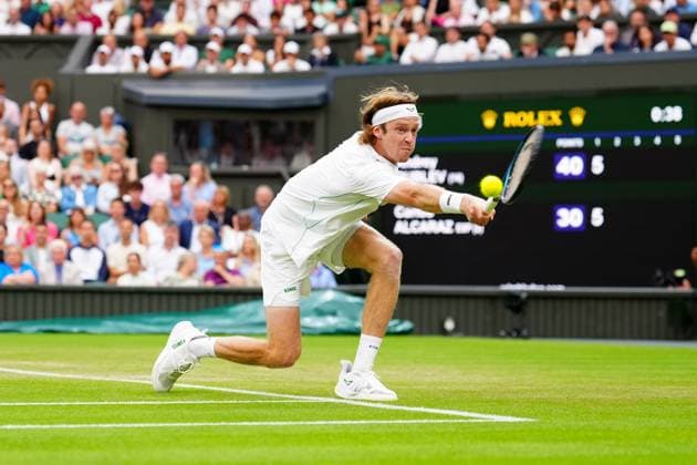 Andrey Rublev during his fourth round match Wimbledon Tennis Championships, Day 7, The All England Lawn Tennis and Croquet Club, London, UK - 06 Jul 2025London The All England Lawn Tennis and United Kingdom  Copyright: xJavierxGarcia Shutterstockx 15387061ev