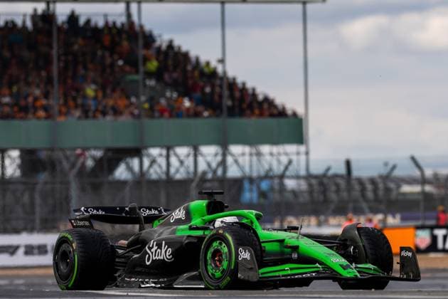 06.07.2025, Silverstone Circuit, Silverstone, FORMULA 1 QATAR AIRWAYS BRITISH GRAND PRIX 2025 , im Bild Sensationeller 3. Platz und damit das erste Podium im 239. Rennen für Nico Hülkenberg (DEU), Stake F1 Team Kick Sauber. (Photo by Martin Trenkler Hasan Bratic DeFodi Images)