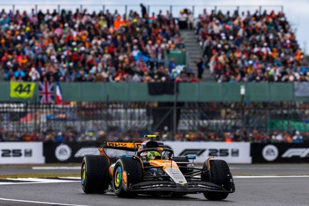 06.07.2025, Silverstone Circuit, Silverstone, FORMULA 1 QATAR AIRWAYS BRITISH GRAND PRIX 2025 , im Bild Sieger Lando Norris (GBR), McLaren F1 Team (Photo by Martin Trenkler Hasan Bratic DeFodi Images)