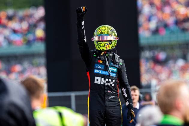 06.07.2025, Silverstone Circuit, Silverstone, FORMULA 1 QATAR AIRWAYS BRITISH GRAND PRIX 2025 , im Bild Sieger Lando Norris (GBR), McLaren F1 Team (Photo by Martin Trenkler Hasan Bratic DeFodi Images)