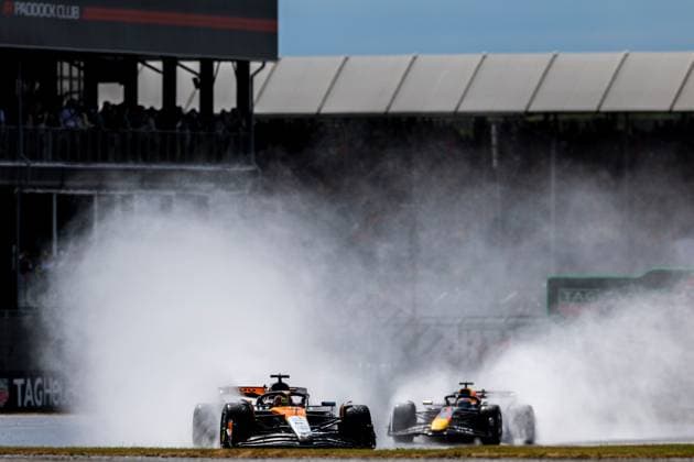 06.07.2025, Silverstone Circuit, Silverstone, FORMULA 1 QATAR AIRWAYS BRITISH GRAND PRIX 2025 , im Bild 2.Platz für Oscar Piastri (AUS), McLaren F1 Team (Photo by Martin Trenkler Hasan Bratic DeFodi Images)