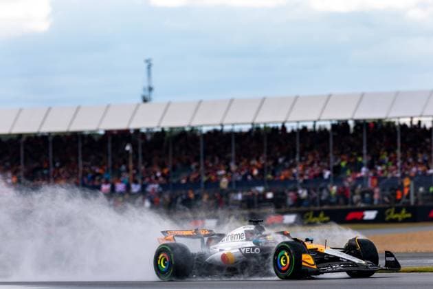 06.07.2025, Silverstone Circuit, Silverstone, FORMULA 1 QATAR AIRWAYS BRITISH GRAND PRIX 2025 , im Bild 2.Platz für Oscar Piastri (AUS), McLaren F1 Team (Photo by Martin Trenkler Hasan Bratic DeFodi Images)
