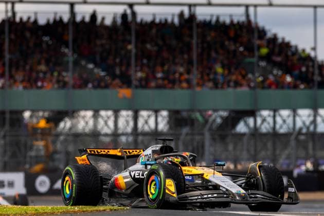 06.07.2025, Silverstone Circuit, Silverstone, FORMULA 1 QATAR AIRWAYS BRITISH GRAND PRIX 2025 , im Bild 2.Platz für Oscar Piastri (AUS), McLaren F1 Team (Photo by Martin Trenkler Hasan Bratic DeFodi Images)
