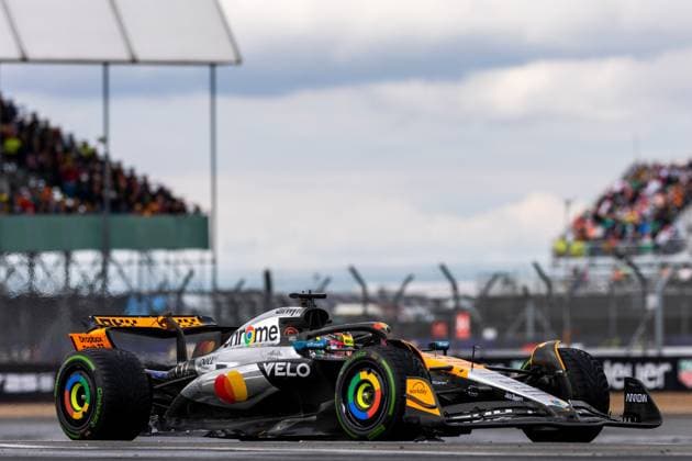 06.07.2025, Silverstone Circuit, Silverstone, FORMULA 1 QATAR AIRWAYS BRITISH GRAND PRIX 2025 , im Bild 2.Platz für Oscar Piastri (AUS), McLaren F1 Team (Photo by Martin Trenkler Hasan Bratic DeFodi Images)