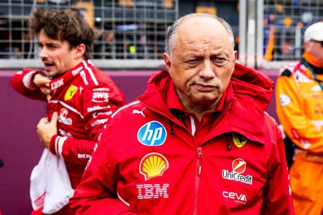 06.07.2025, Silverstone Circuit, Silverstone, FORMULA 1 QATAR AIRWAYS BRITISH GRAND PRIX 2025 , im Bild Teamchef Frederic Vasseur (Scuderia Ferrari) (Photo by Martin Trenkler Hasan Bratic DeFodi Images)