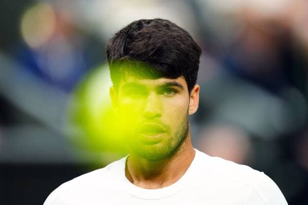 Carlos Alcaraz during his fourth round match Wimbledon Tennis Championships, Day 7, The All England Lawn Tennis and Croquet Club, London, UK - 06 Jul 2025London The All England Lawn Tennis and United Kingdom  Copyright: xJavierxGarcia Shutterstockx 15387061he