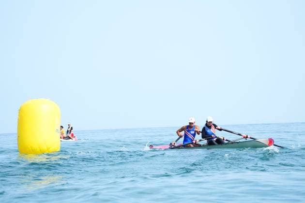 Haru Murakami & Gakuto Tsubota, JULY 5, 2025 - Rowing : Beach Rowing Sprint Games 2025 Iwami,Tottori CMix2 Heat at Higashihama Beach in Tottori, Japan. Noxthirdxpartyxsales  aflo_296970890