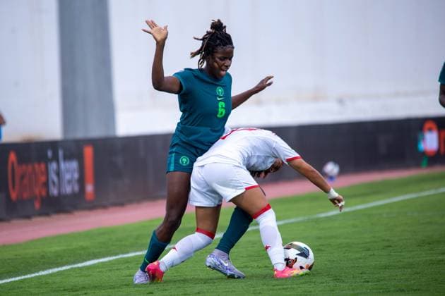 CASABLANCA, MOROCCO - JULY 6: Okoronkwo Ijeoma Esther of Nigeria during the 2024 Women s Africa Cup of Nations (Wafcon) between Nigeria and Tunisia at the Stade Larbi Zaouli on July 6, 2025 in Casablanca, Morocco. Photo by Justina Aniefiok Copyright: xx