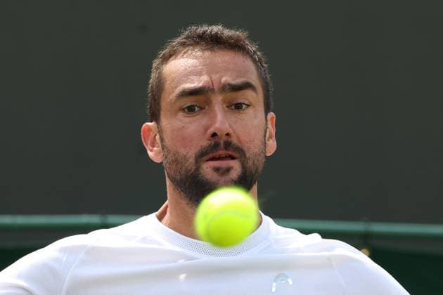 July 7, 2025, London, Celestynow, United Kingdom: MARIN CILIC of Croatia during the match against F. Cobolli of Italy in the 1 8 finals of Championships 2025 at Wimbledon AELTC in London. London United Kingdom - ZUMAc278 20250707_zsp_c278_007 Copyright: xMarcinxCholewinskix